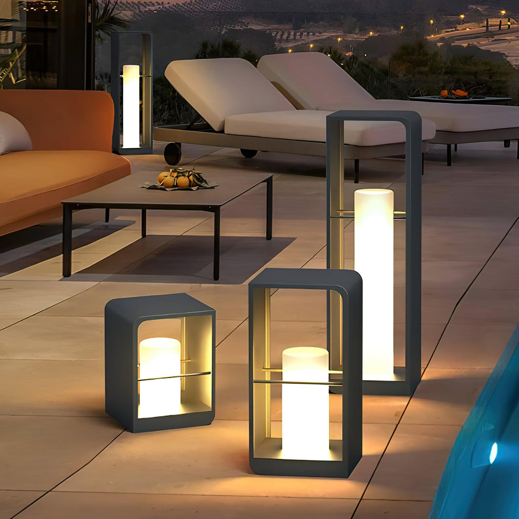 Lantern Garden Solar Exterior Light - Dia 20 cm x H 45cm Stainless Steel, Outdoor Wall Light, detail 22