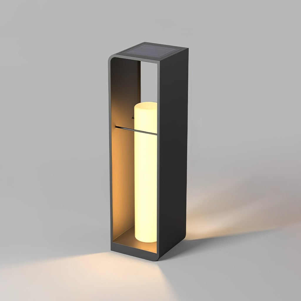 Lantern Garden Solar Exterior Light - Dia 20 cm x H 45cm Stainless Steel, Outdoor Wall Light, detail 51