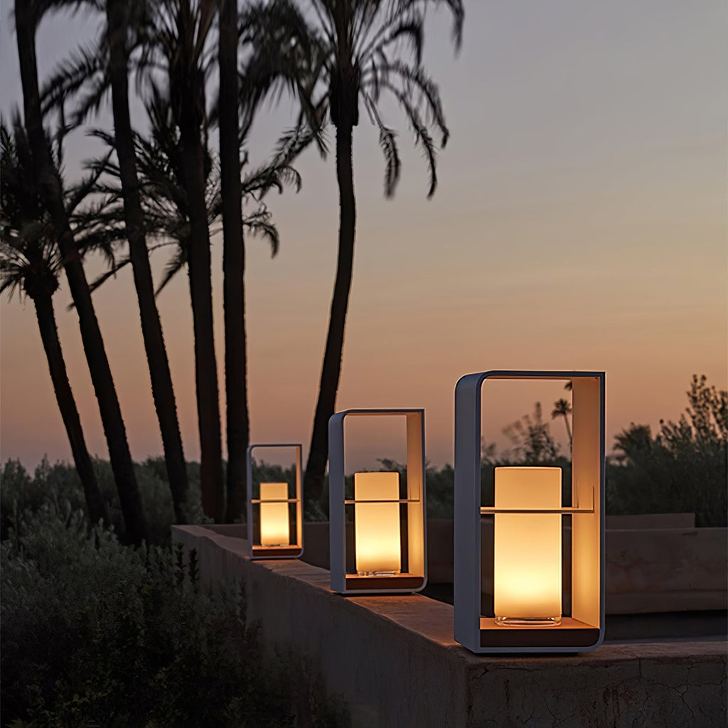 Lantern Garden Solar Exterior Light - Dia 20 cm x H 45cm Stainless Steel, Outdoor Wall Light, detail 42