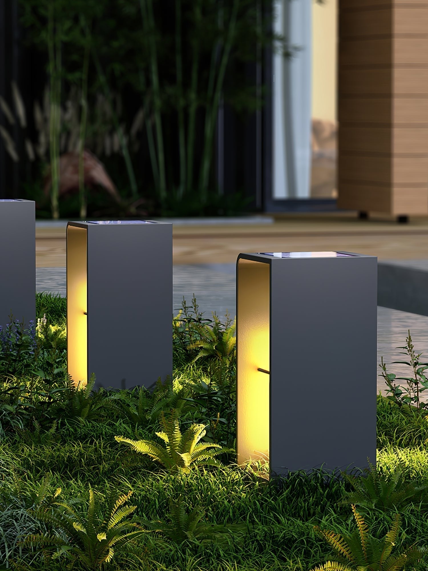 Lantern Garden Solar Exterior Light - Dia 20 cm x H 45cm Stainless Steel, Outdoor Wall Light, detail 3