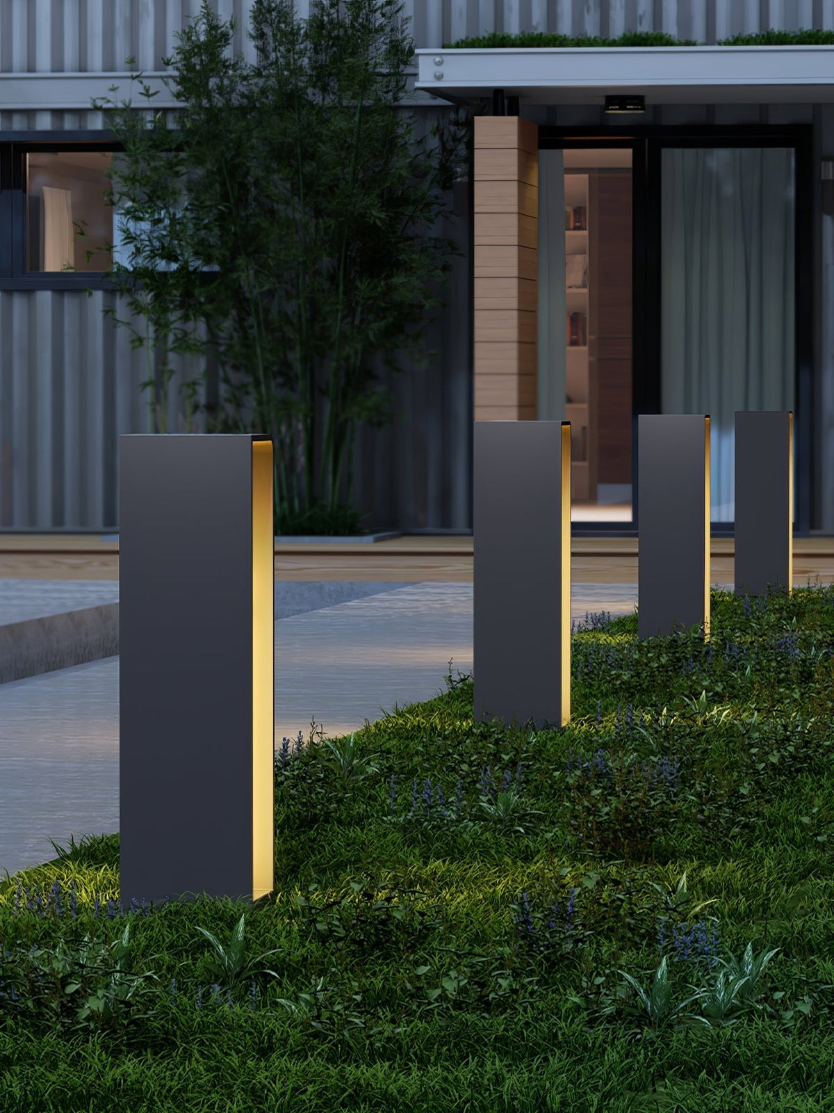 Lantern Garden Solar Exterior Light - Dia 20 cm x H 45cm Stainless Steel, Outdoor Wall Light, detail 5