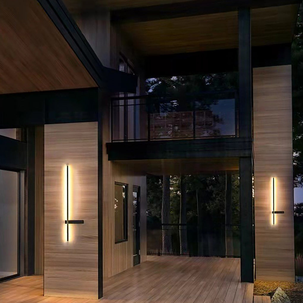 Interlaced Line Strips Waterproof Led Black Contemporary Exterior Wall Fixtures, Outdoor Wall Light, detail 3