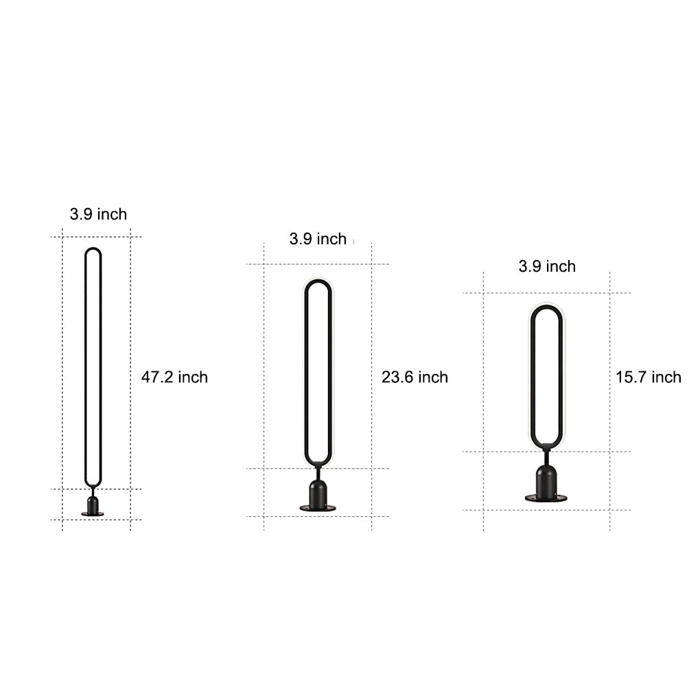 Clean-Lined Long Oval Ring Led Waterproof Black Contemporary Solar Lights Exterior, Outdoor Wall Light, detail 7