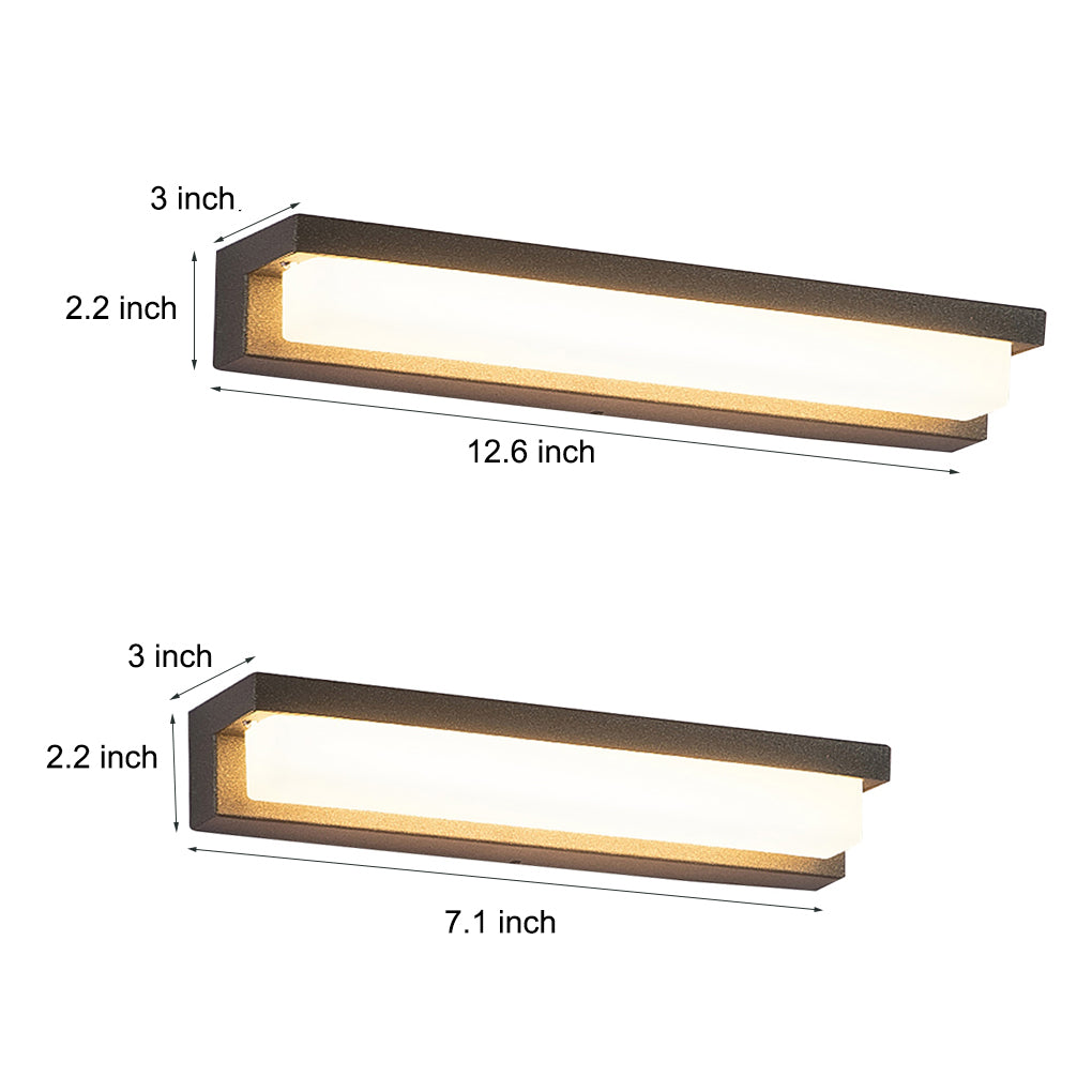 Contemporary Stainless Steel Linear LED Strip Exterior Wall Light - Contemporary, Weatherproof for Garden Villa, Outdoor Wall view 5