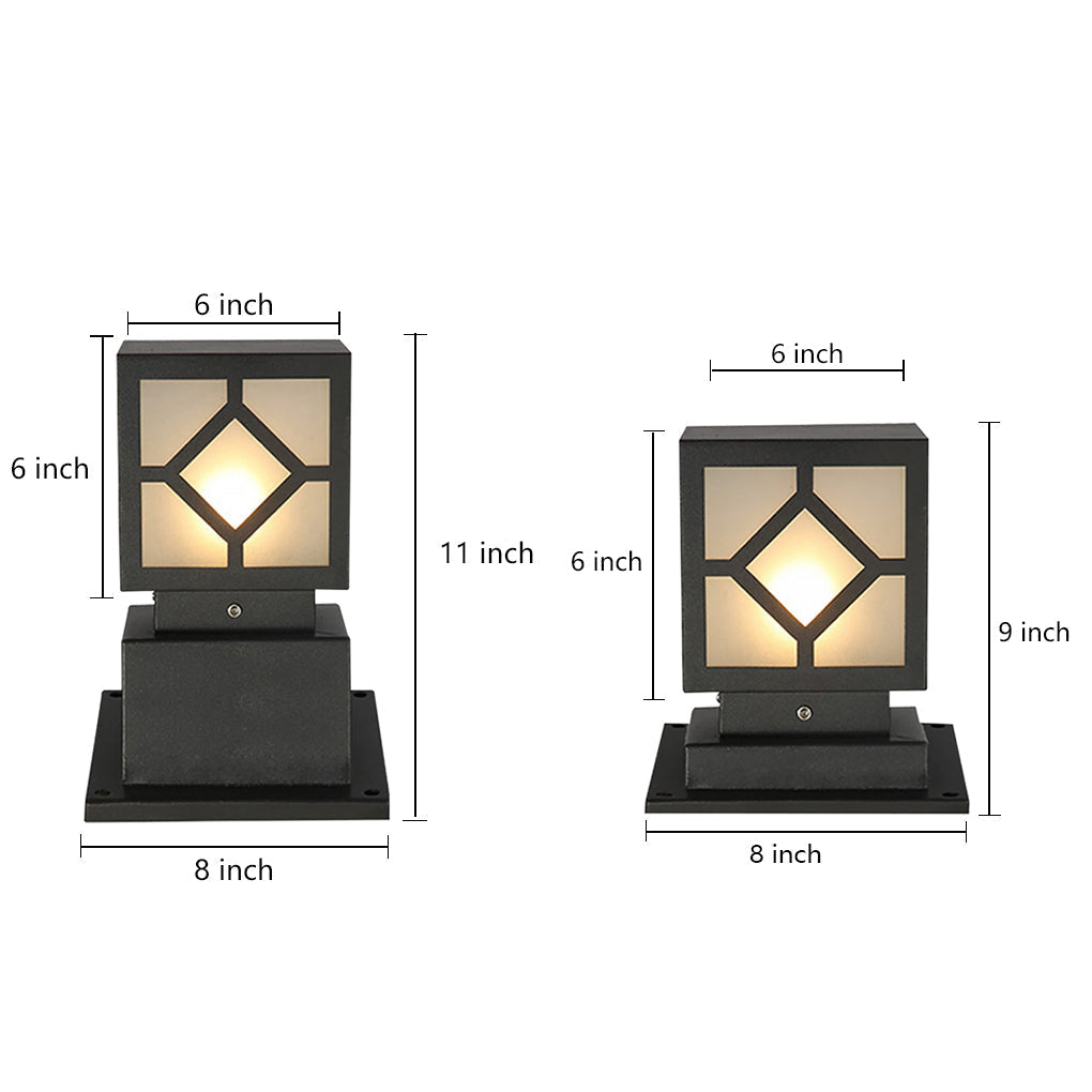 Retro European Square Exterior Waterproof LED Garden Light Solar Landscape Decorative Lamp, Outdoor Wall Light, detail 8