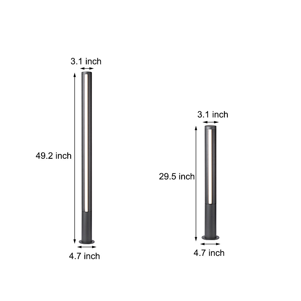 LED Pole Landscape Lighting Decorative Column Light Waterproof for Exterior Courtyard, Outdoor Wall Light, detail 11