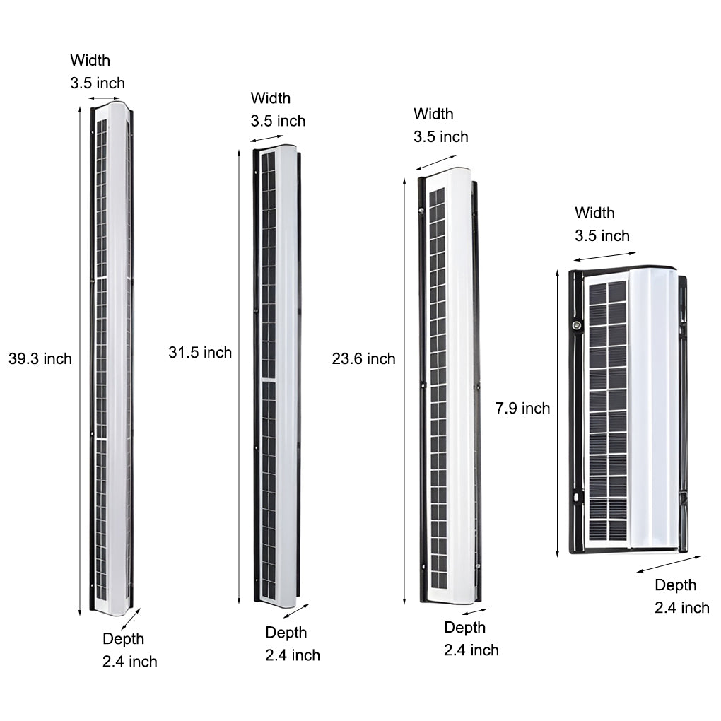 Long Acrylic LED Solar Exterior Wall Light Waterproof Linear Wall Mounted Lighting, Outdoor Wall Light, detail 5