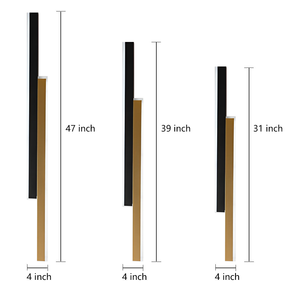 Nordic Clean-Lined Double Long Strip LED Wall Light for Living Room Bedside Aisle, Bathroom Wall Sconce, detail 8