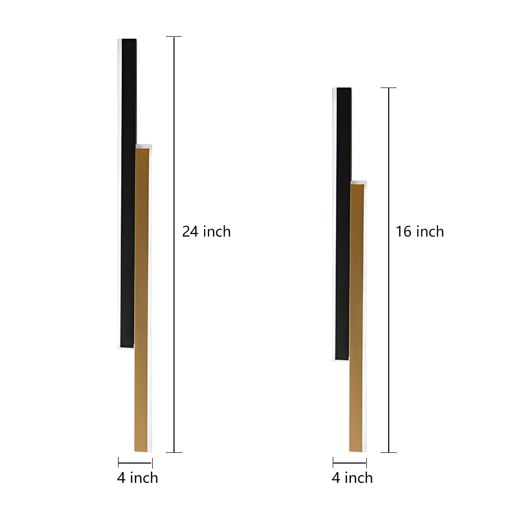 Nordic Clean-Lined Double Long Strip LED Wall Light for Living Room Bedside Aisle, Bathroom Wall Sconce, detail 7