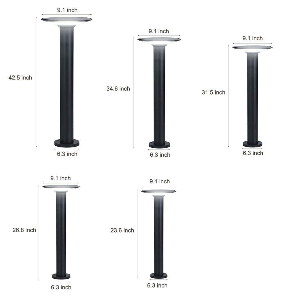 Circular UFO Shaped LED Waterproof Solar Path Lights Exterior Post Lights, Outdoor Wall Light, detail 4
