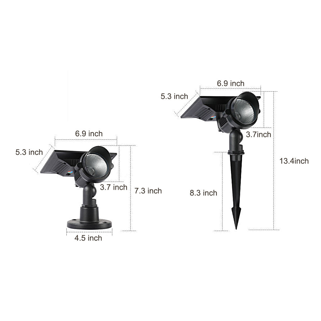 Waterproof Adjustable RGB Contemporary Exterior Solar Spot Lights Tree Spotlights, Outdoor Wall Light, detail 6