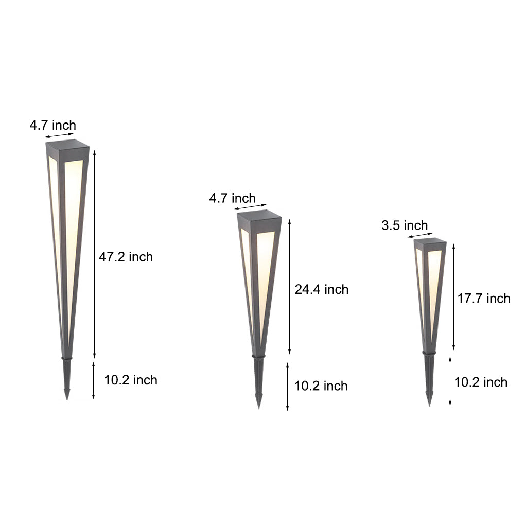 Square Conical LED Waterproof RGB Solar Lights Exterior Pathway Lights, Outdoor Wall Light, detail 22