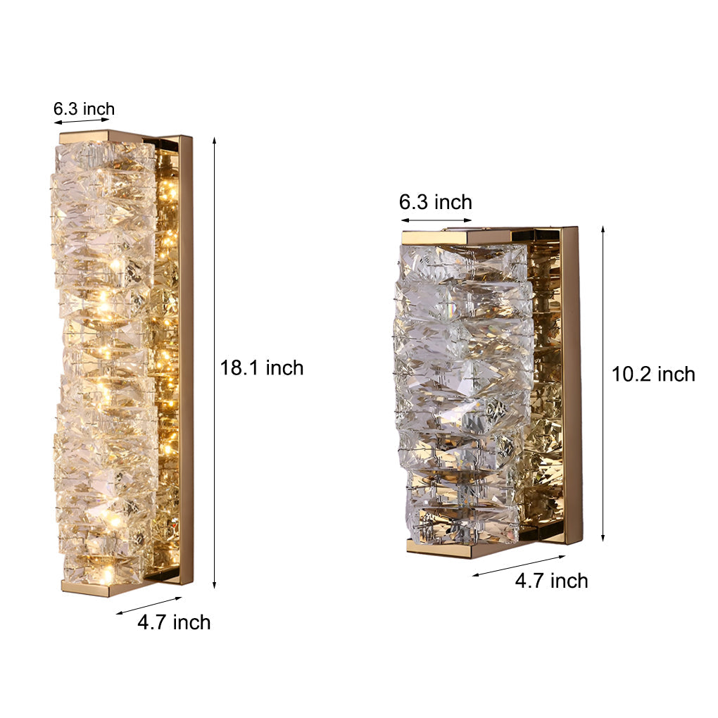 Creative Crystal Three Step Dimming Light LED Contemporary Wall Light, Bedroom Wall Sconce, detail 10