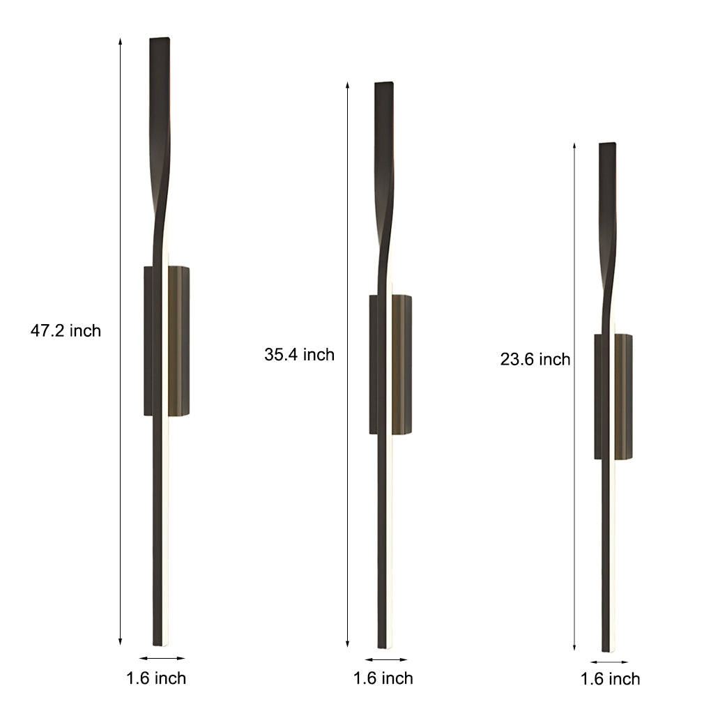 Creative Linear Strip LED Black Nordic Wall Light, Bedroom Wall Sconce, detail 9
