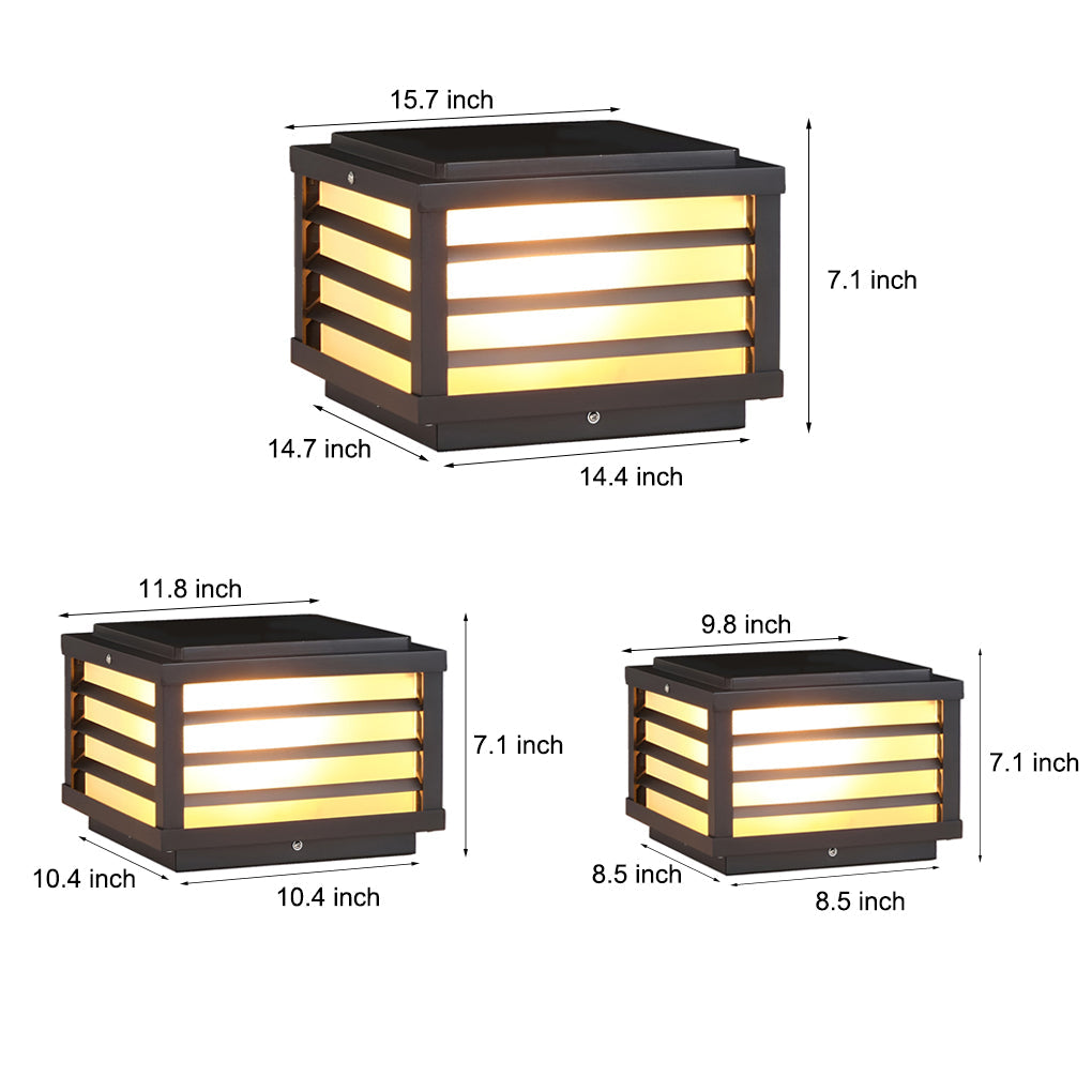 Contemporary Solar LED Fence Cap Post Lights for Pretty Fence Post Lighting, Outdoor Wall Light, detail 5