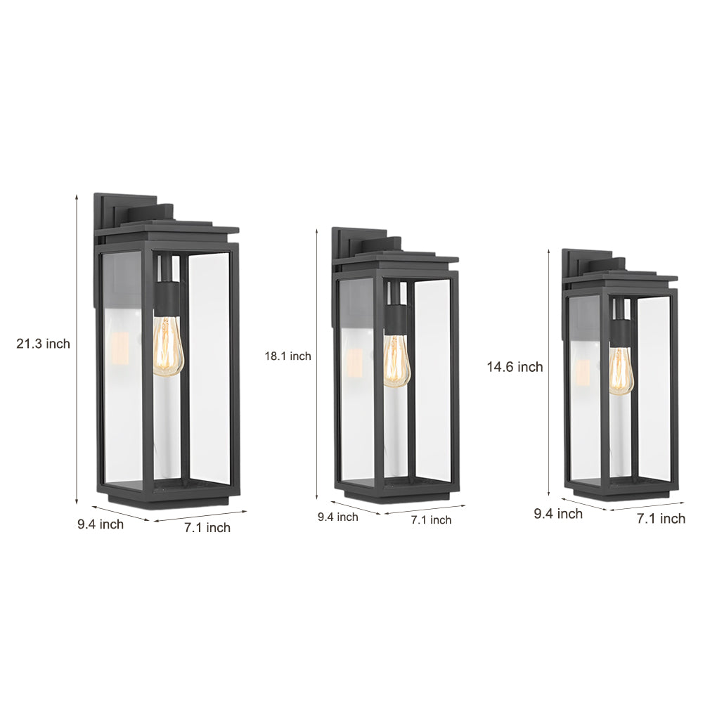 Waterproof Box Glass Black Industrial Exterior Wall Light Exterior Lights, Outdoor Wall Light, detail 7