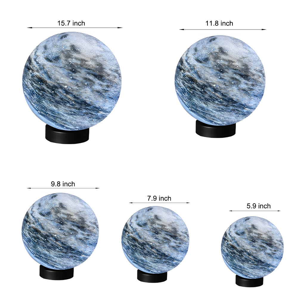 Circular Glass Planets Design Waterproof Contemporary Exterior Fence Post Lights, Outdoor Wall Light, detail 8