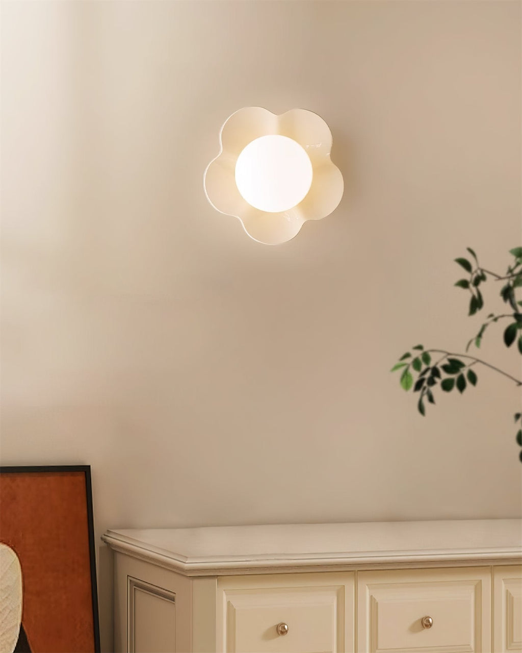 La fleur Wall Light - Dia 20cm x H 17cm Resin, Hardwired Wall Sconce, detail 20