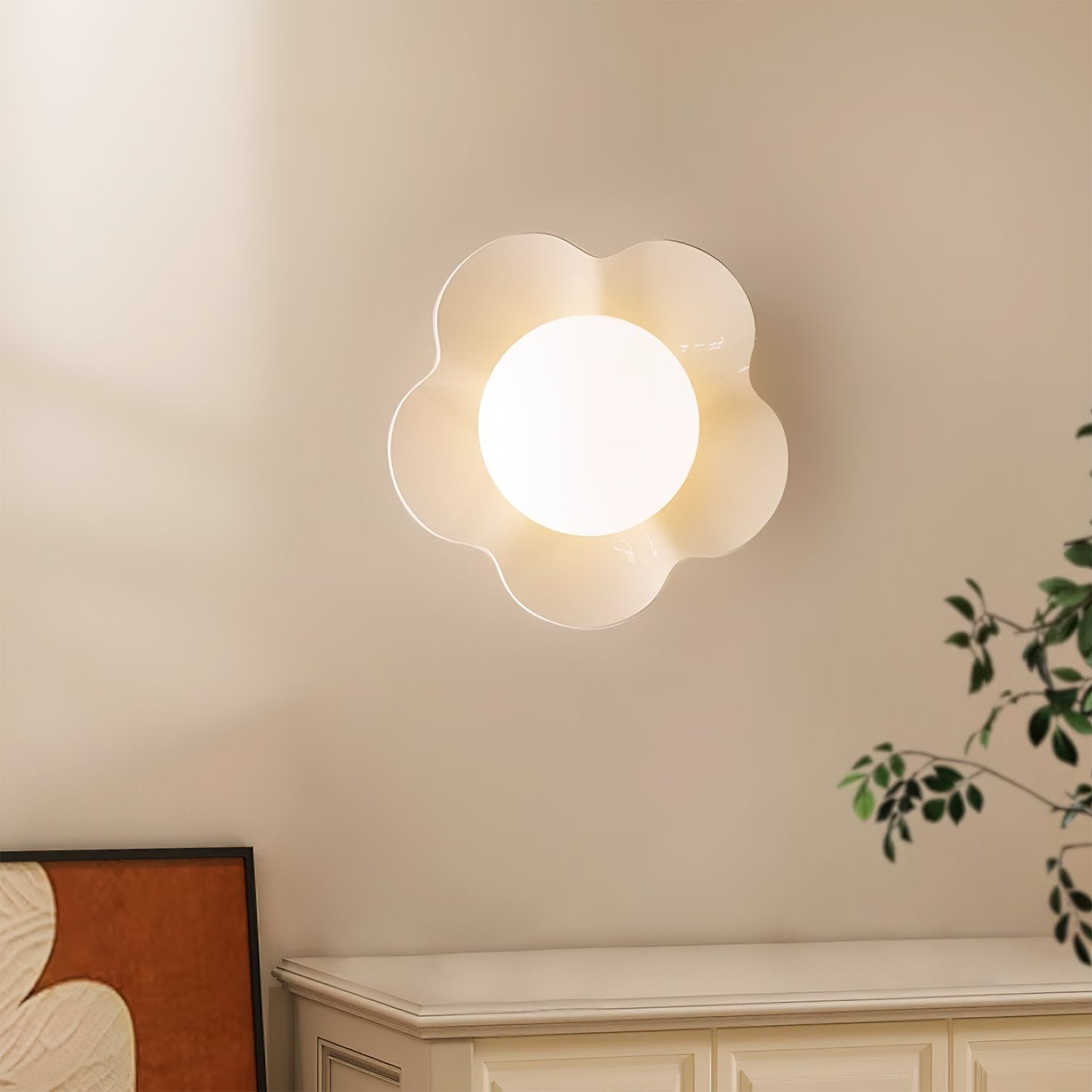 La fleur Wall Light - Dia 20cm x H 17cm Resin, Hardwired Wall Sconce, detail 16
