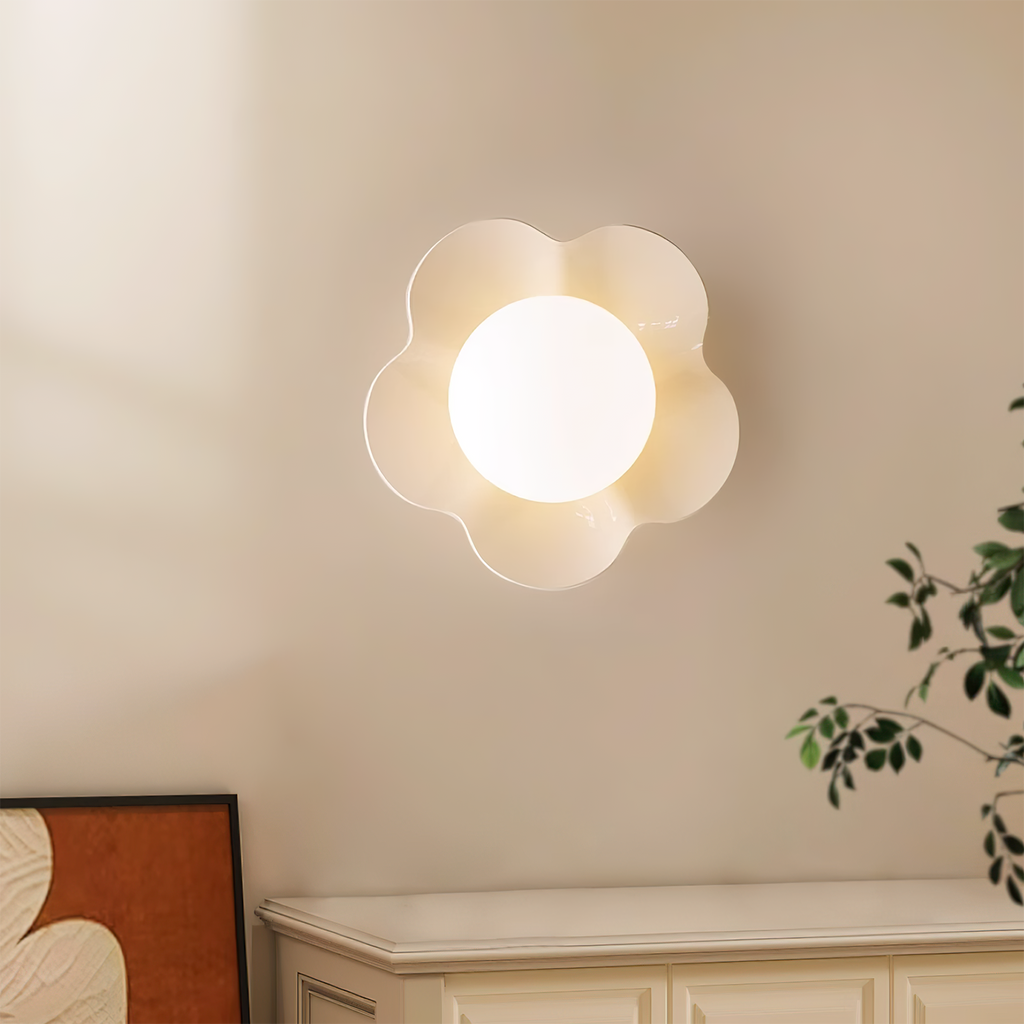 La fleur Wall Light - Φ 7.9 x H 6.7 Resin, Hardwired Wall Sconce, detail 3