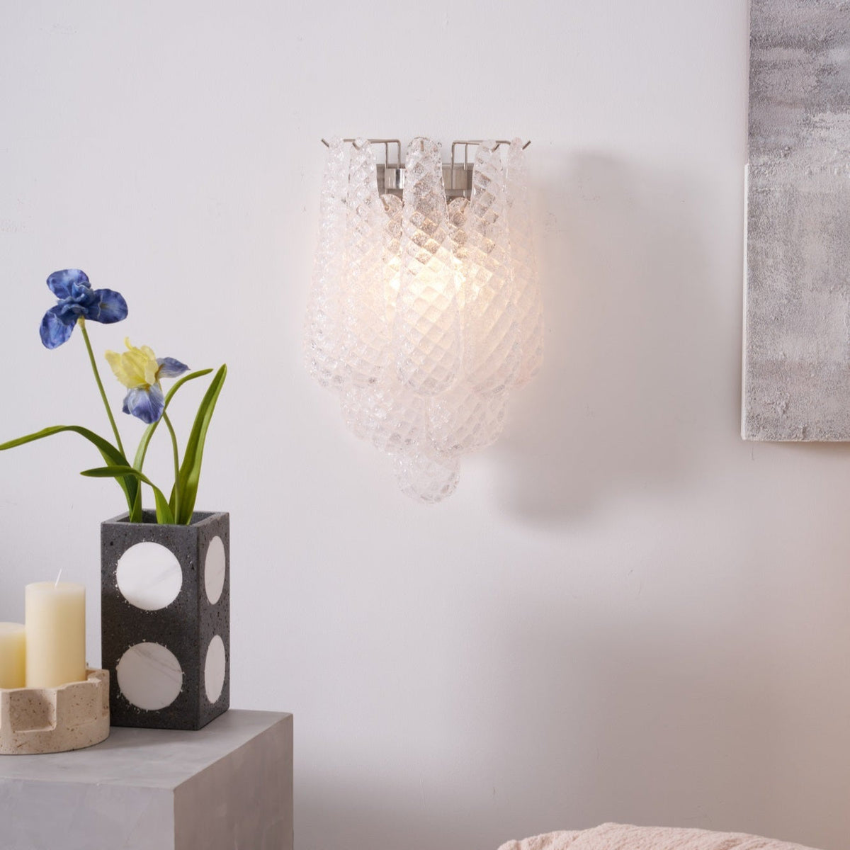 Lagoon Bloom Wall Light, Hardwired Wall Sconce, detail 14