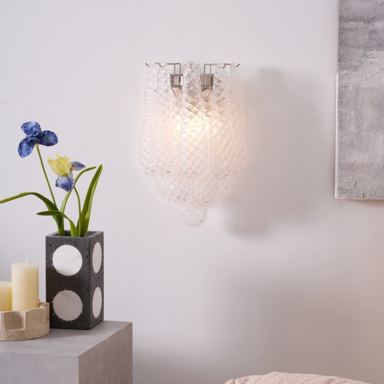 Lagoon Bloom Wall Light, Hardwired Wall Sconce, detail 14