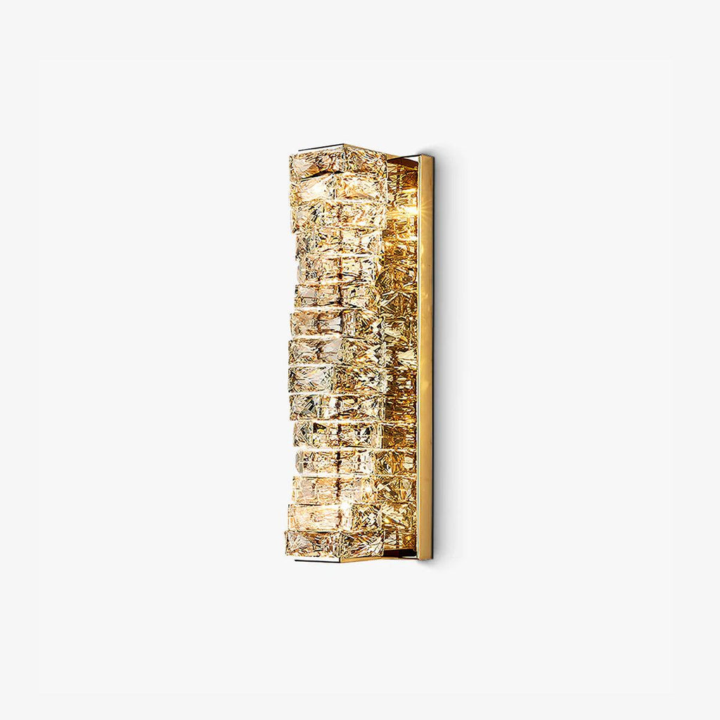 Laminated Crystal Wall Light, Hardwired Wall Sconce, detail 2