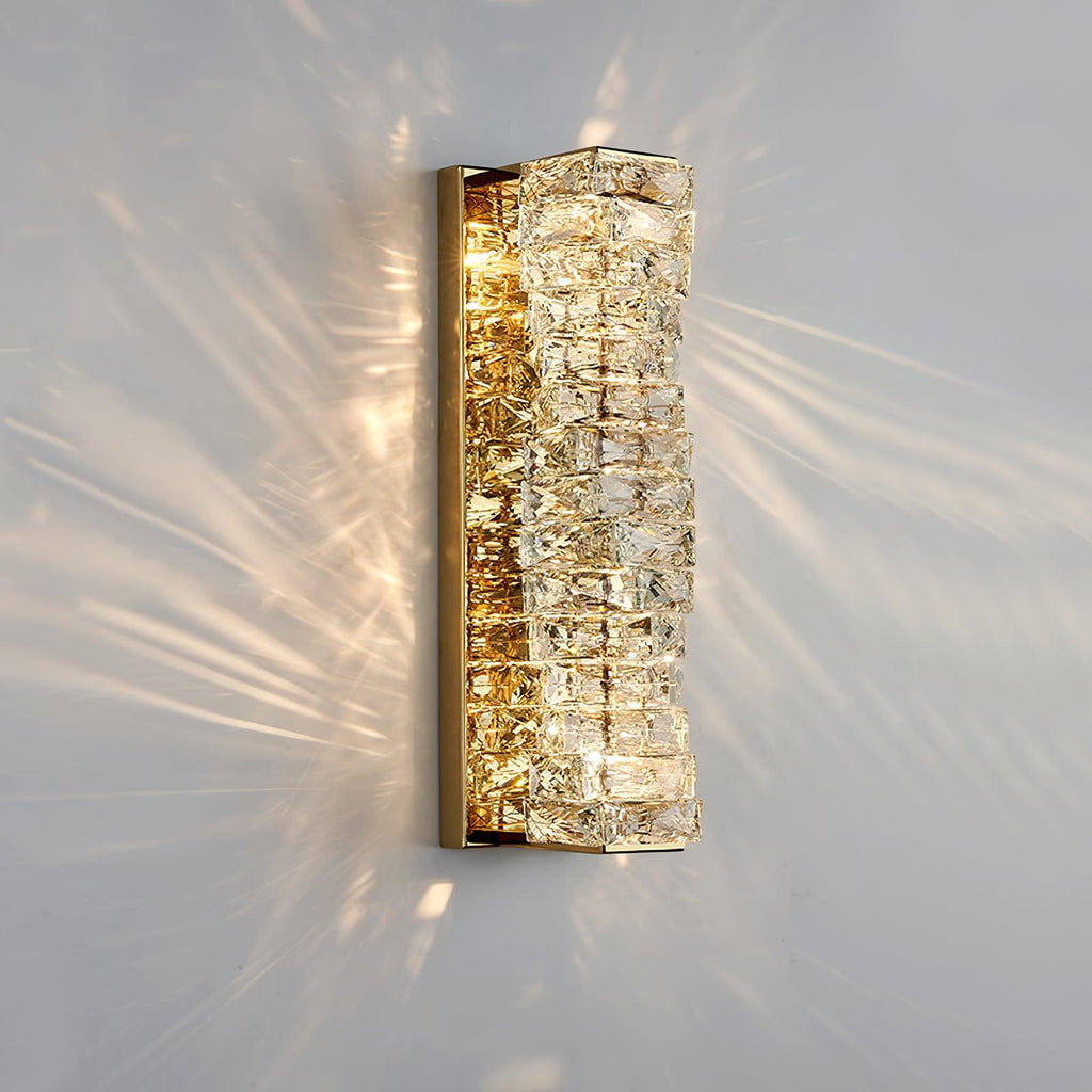 Laminated Crystal Wall Light, Hardwired Wall Sconce, detail 14