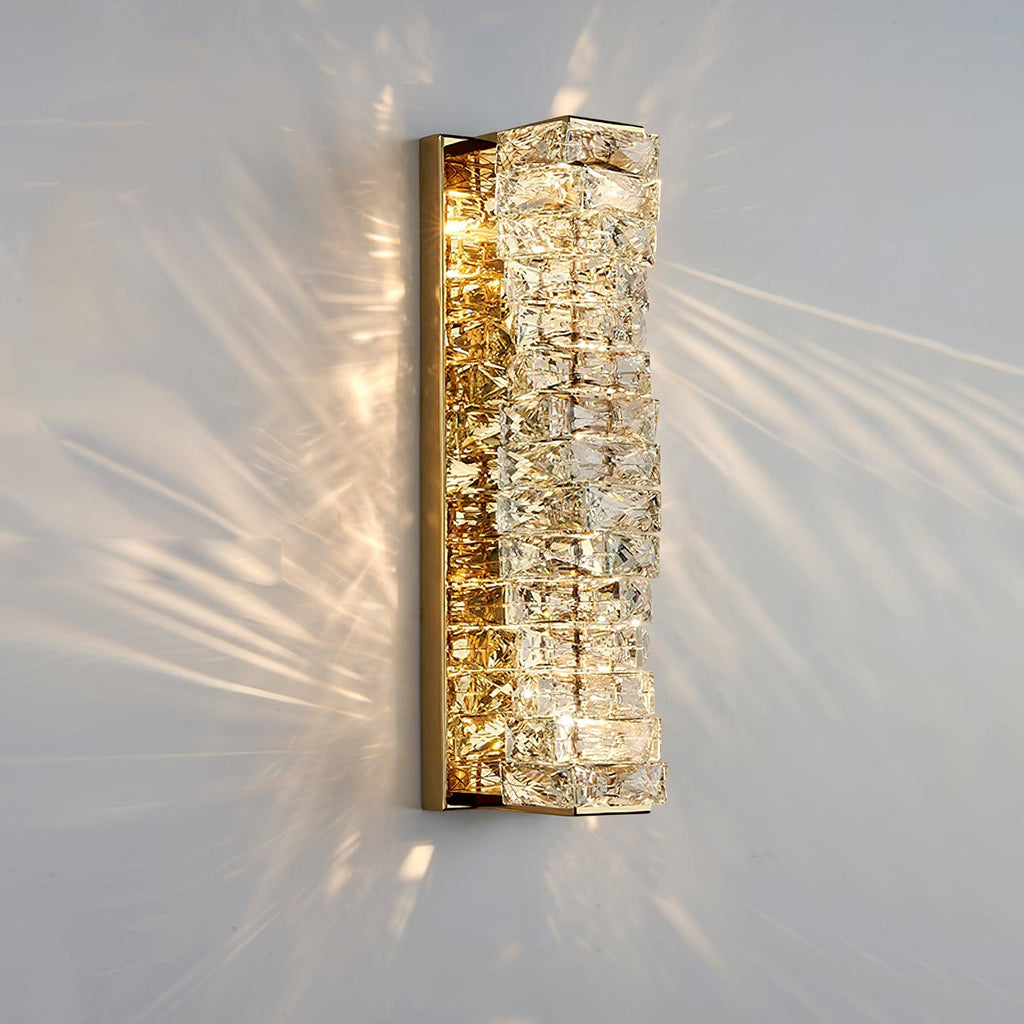 Laminated Crystal Wall Light, Hardwired Wall Sconce, detail 8