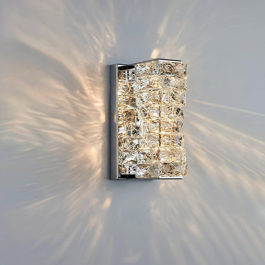 Laminated Crystal Wall Light, Hardwired Wall Sconce, detail 13