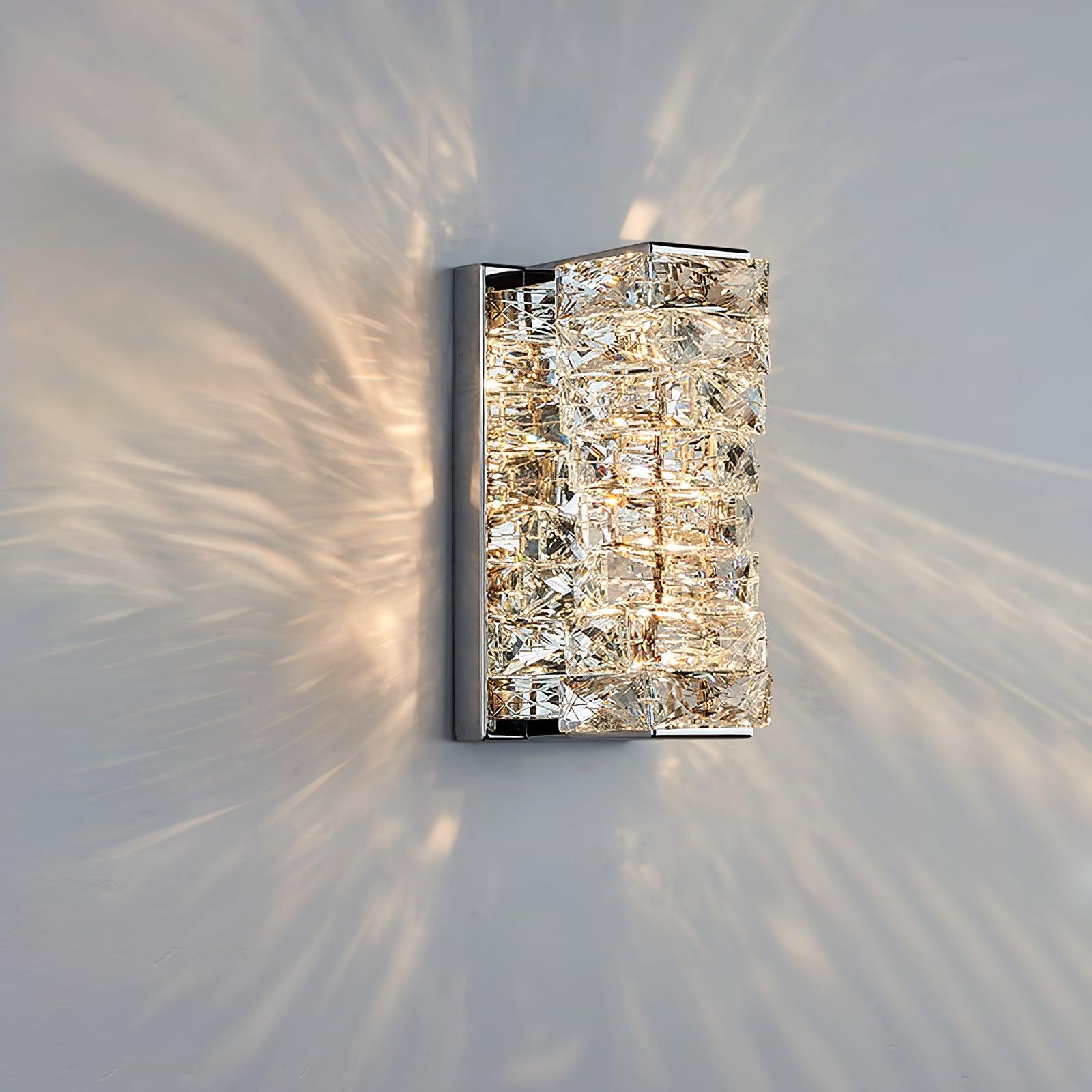 Laminated Crystal Wall Light, Hardwired Wall Sconce, detail 13