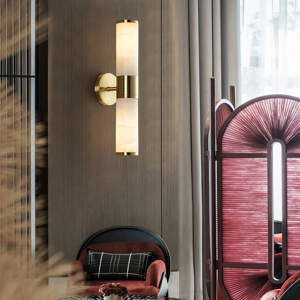 Lampatron Alabaster Wall Light, Hardwired Wall Sconce, detail 5