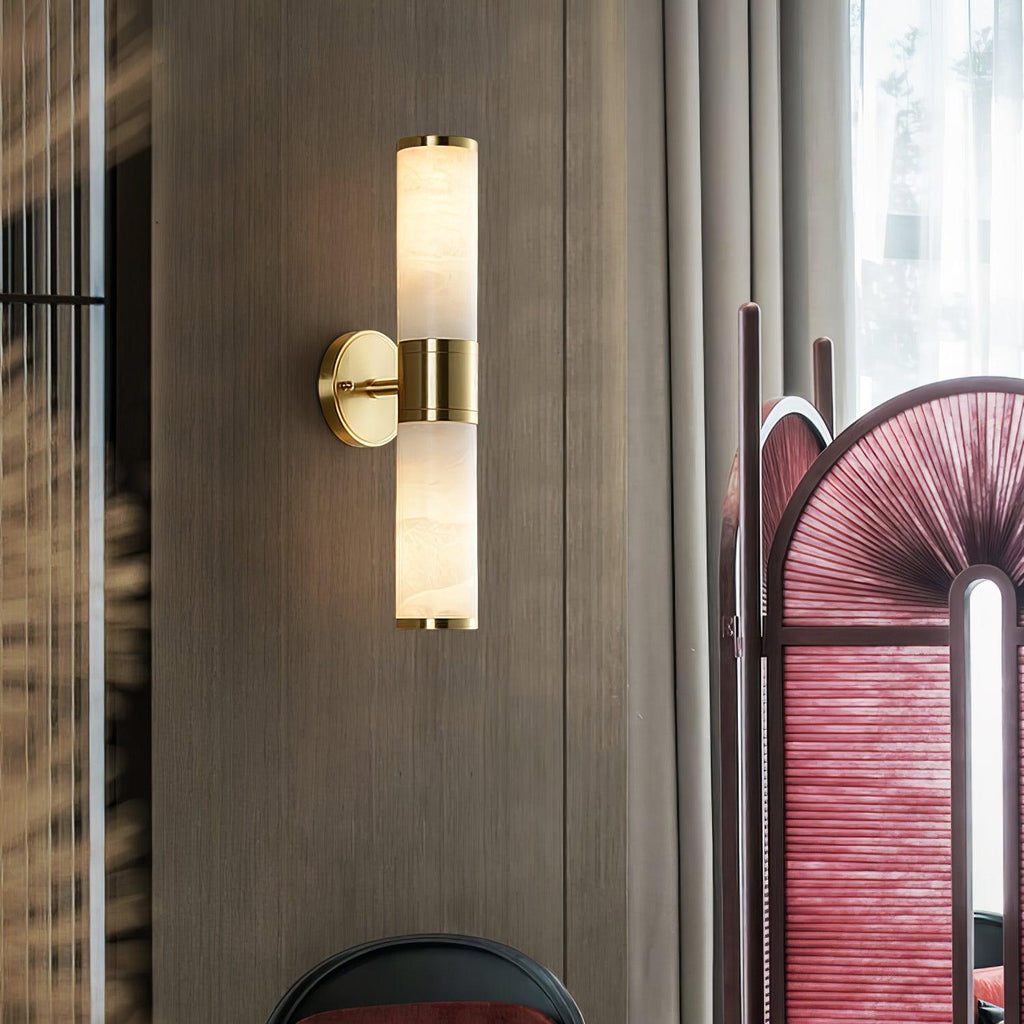 Lampatron Alabaster Wall Light, Hardwired Wall Sconce, detail 3