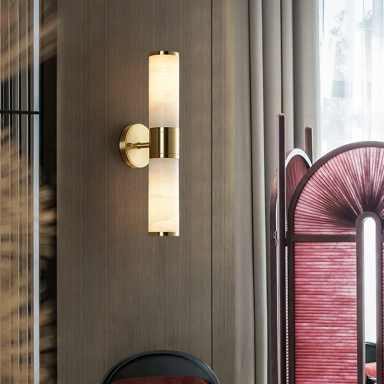 Lampatron Alabaster Wall Light, Hardwired Wall Sconce, detail 3