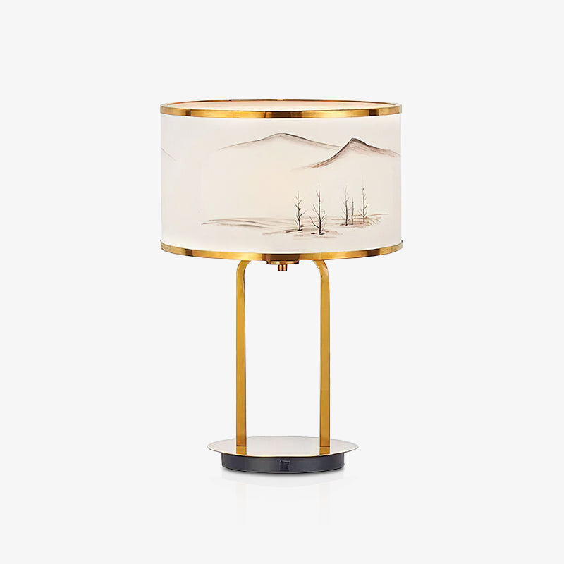 Landscape Painting Table Light, Bedside Table Lamp, detail 2
