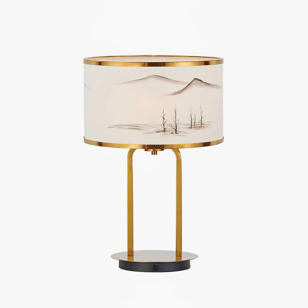 Landscape Painting Table Light, Bedside Table Lamp, detail 5