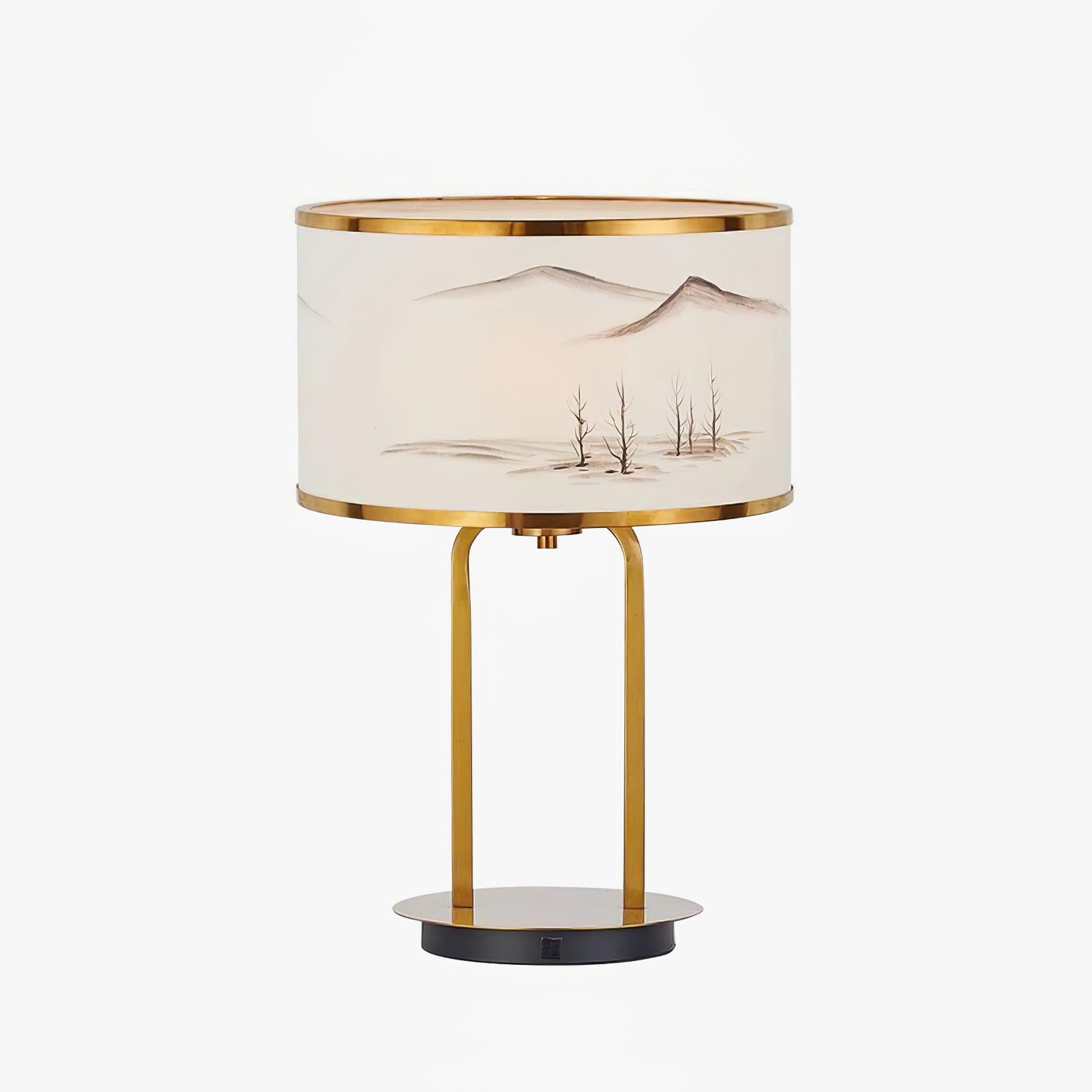 Landscape Painting Table Light, Bedside Table Lamp, detail 5