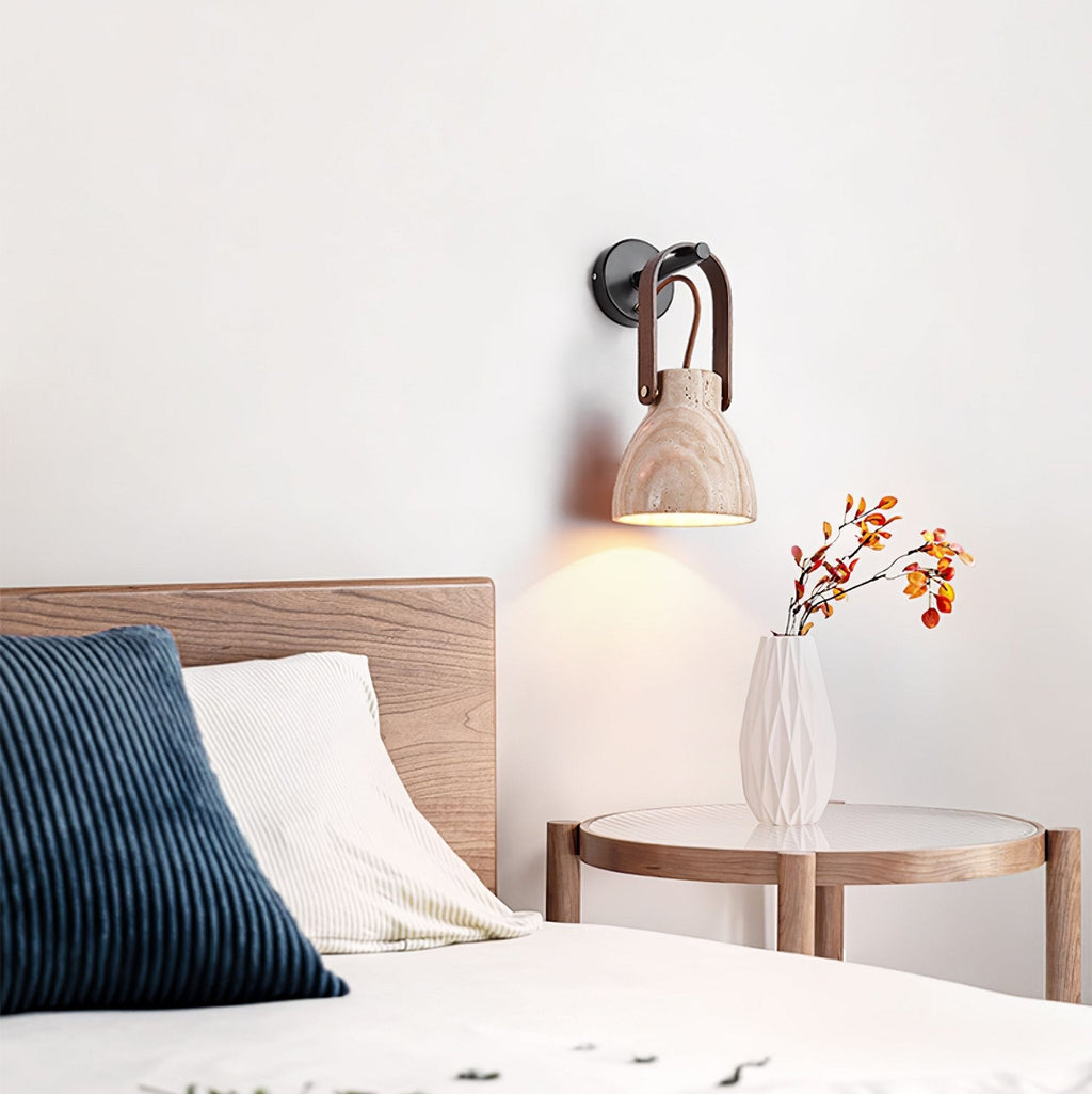 Lanta Arc Stone Wall Light, Hardwired Wall Sconce, detail 4