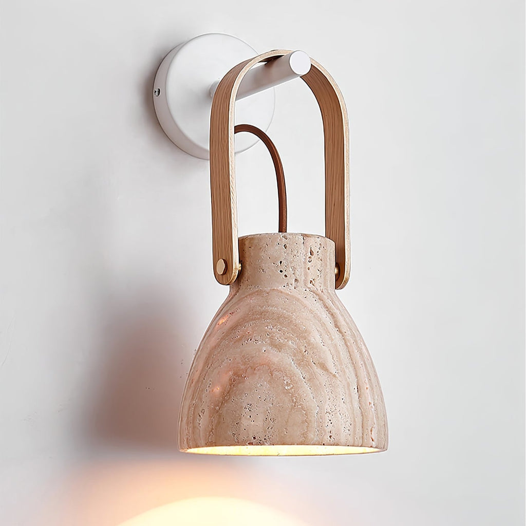 Lanta Arc Stone Wall Light, Hardwired Wall Sconce, detail 15