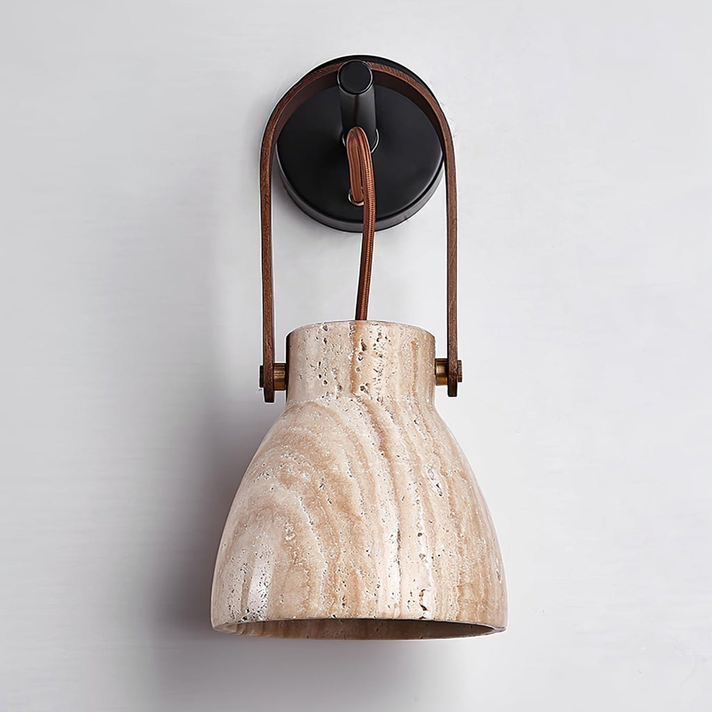 Lanta Arc Stone Wall Light, Hardwired Wall Sconce, detail 14