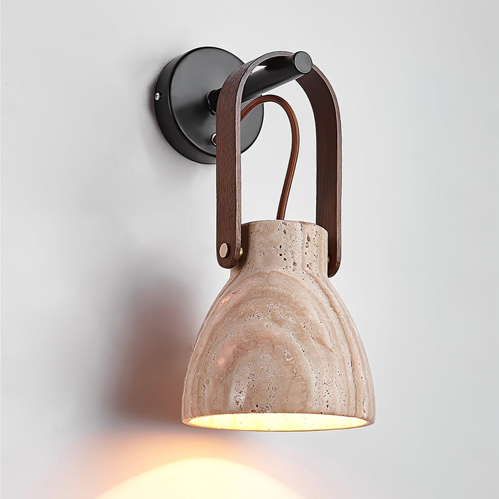 Lanta Arc Stone Wall Light, Hardwired Wall Sconce, detail 7