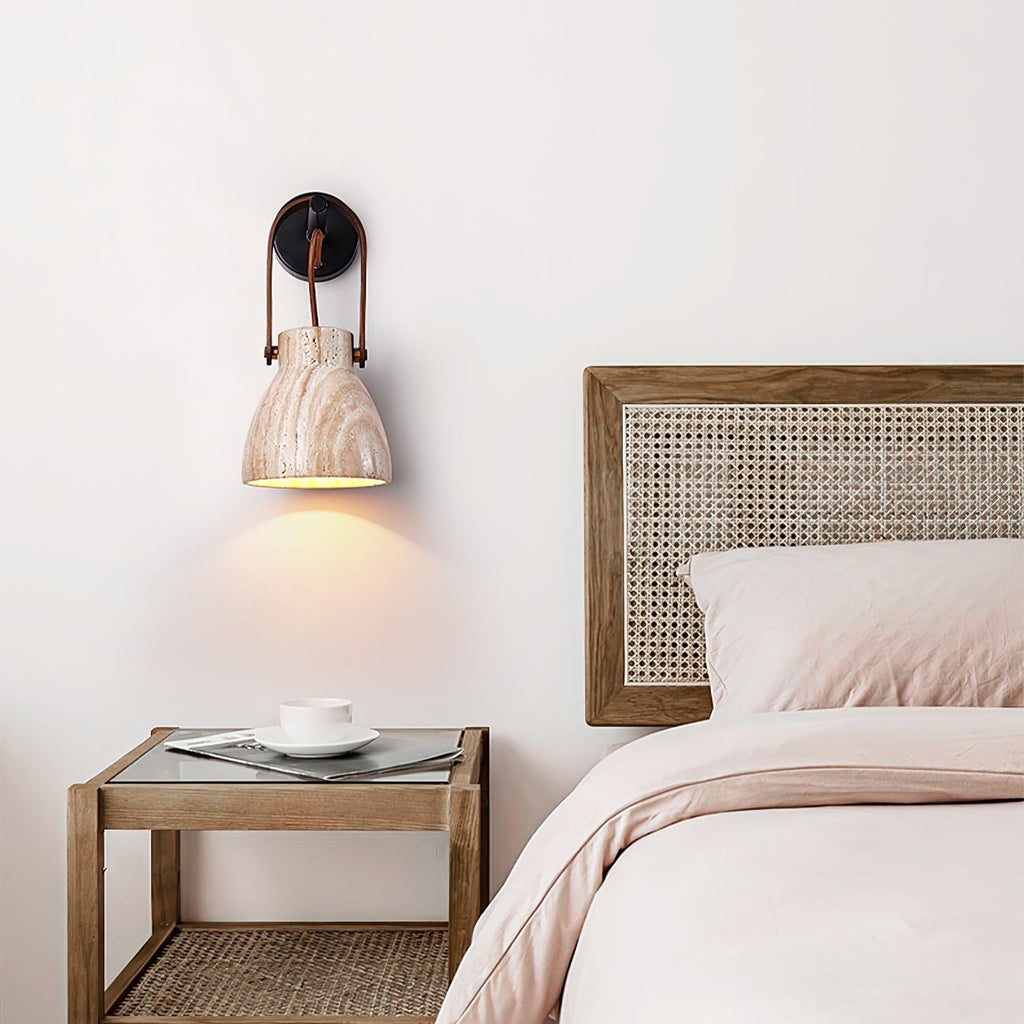 Lanta Arc Stone Wall Light, Hardwired Wall Sconce, detail 8