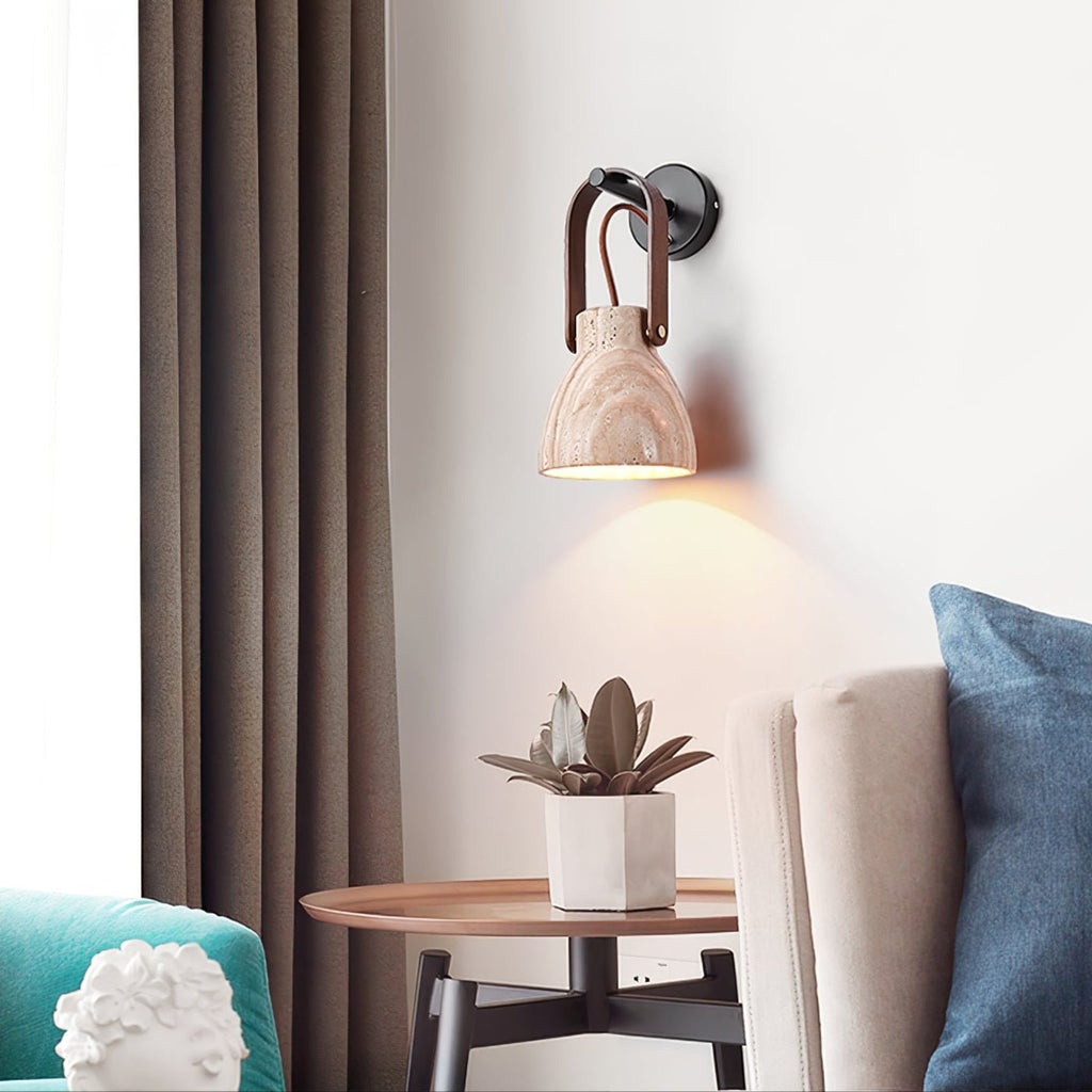 Lanta Arc Stone Wall Light, Hardwired Wall Sconce, detail 11