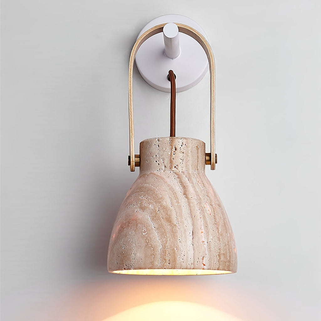 Lanta Arc Stone Wall Light, Hardwired Wall Sconce, detail 13