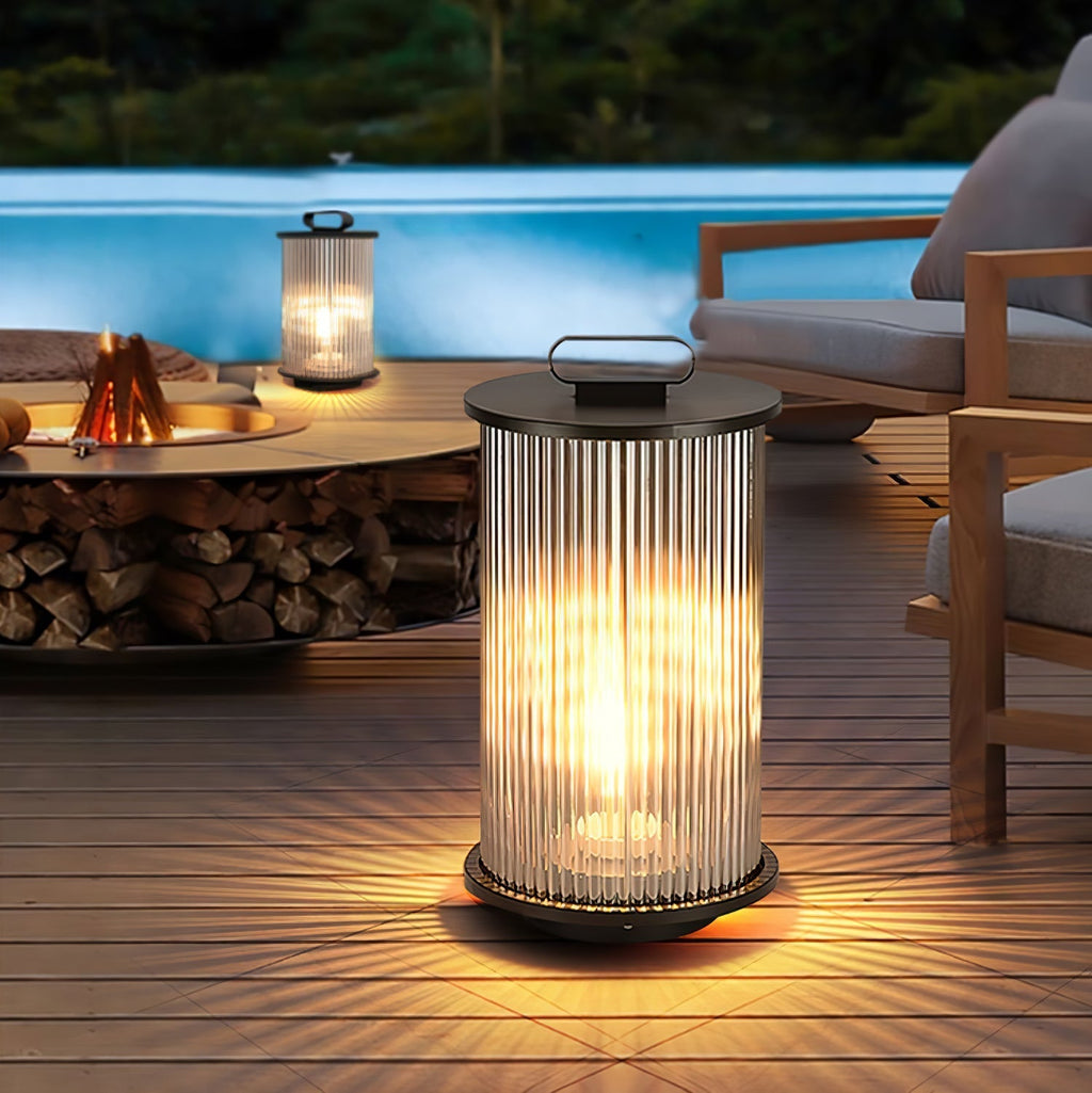 Lantern Garden Solar Exterior Light - ∅ 7.9″ x H 14.2″ Stainless Steel, Outdoor Wall Light, detail 43