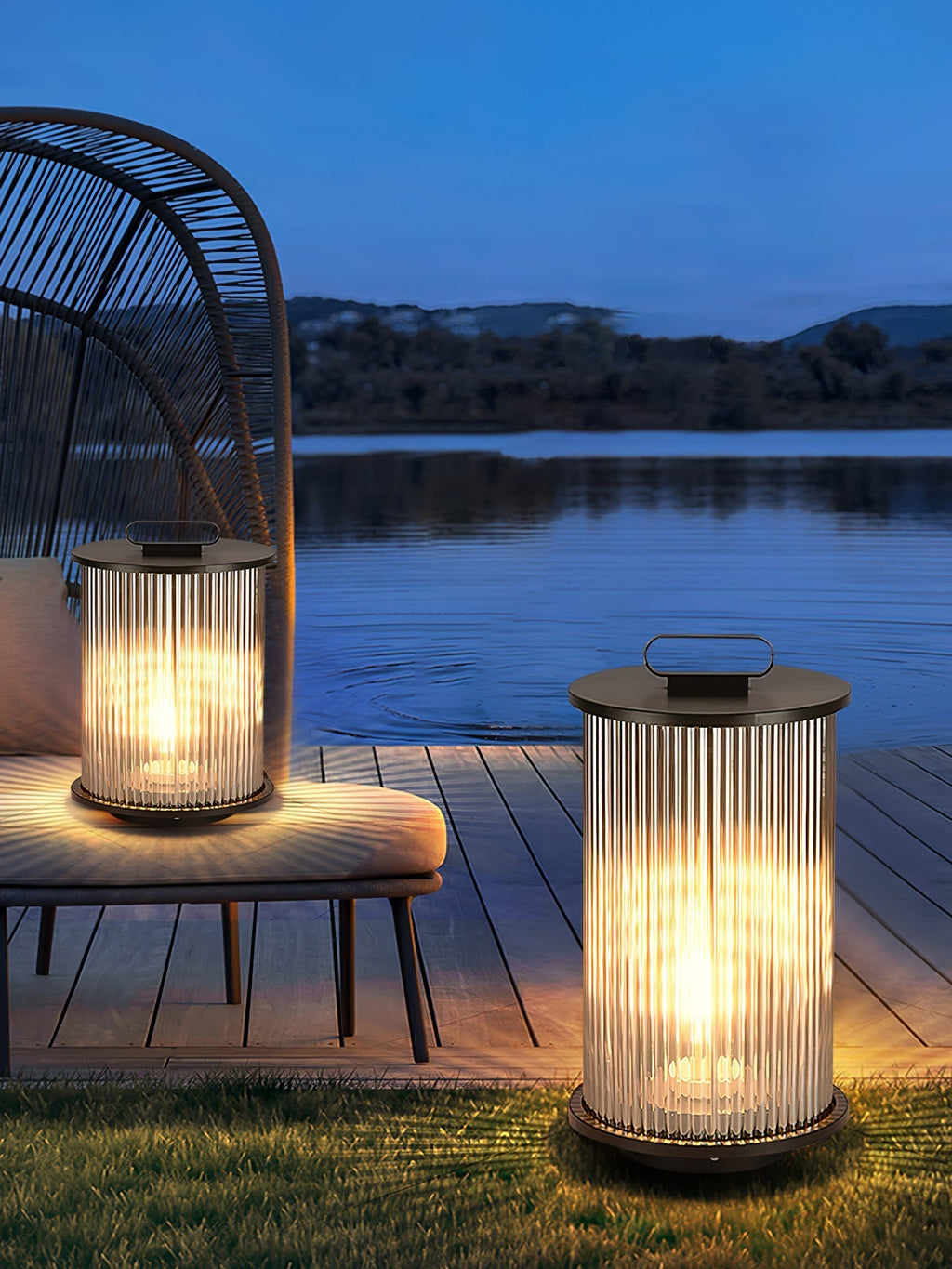 Lantern Garden Solar Exterior Light - ∅ 7.9″ x H 14.2″ Stainless Steel, Outdoor Wall Light, detail 44