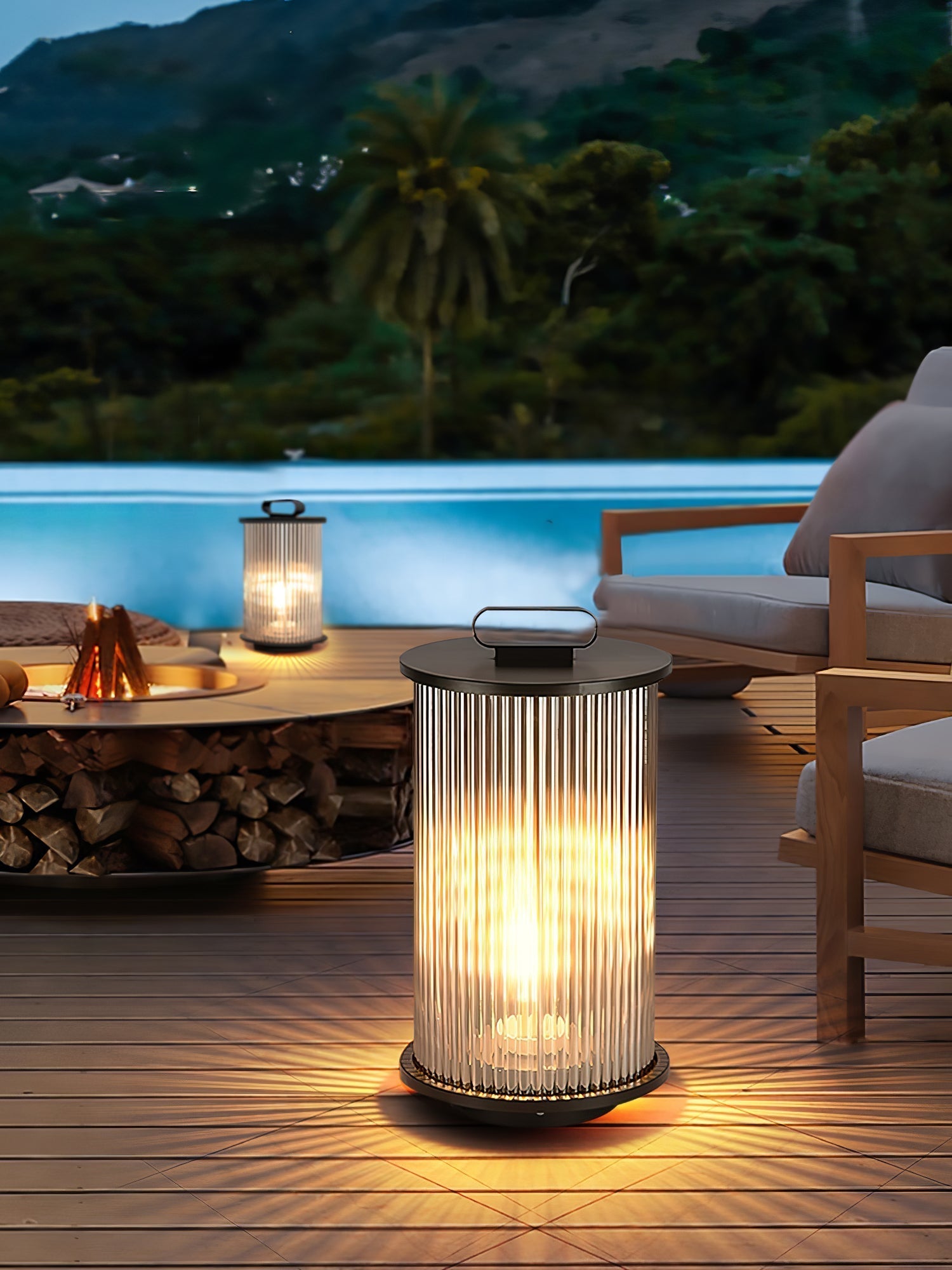 Lantern Garden Solar Exterior Light - ∅ 7.9″ x H 14.2″ Stainless Steel, Outdoor Wall Light, detail 28