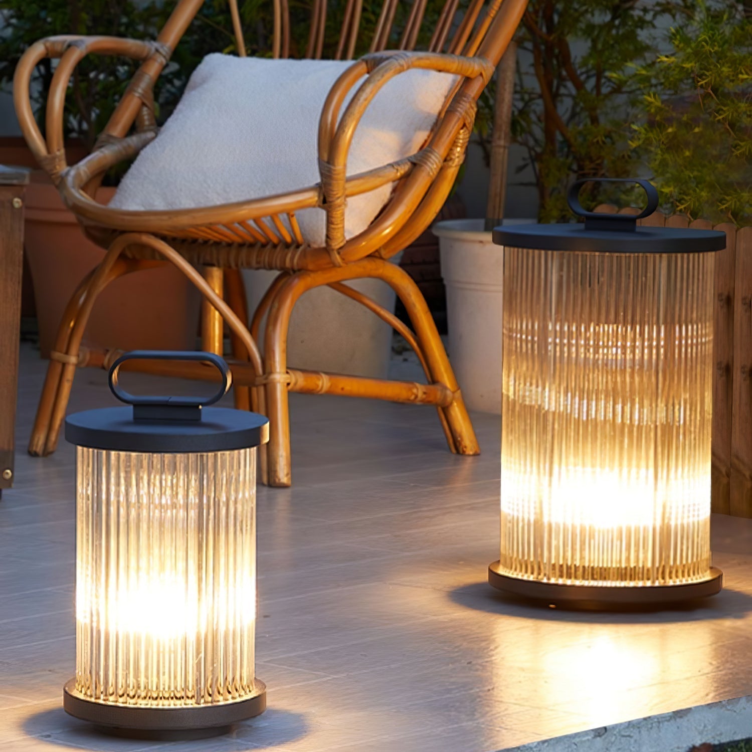 Lantern Garden Solar Exterior Light - ∅ 7.9″ x H 14.2″ Stainless Steel, Outdoor Wall Light, detail 6