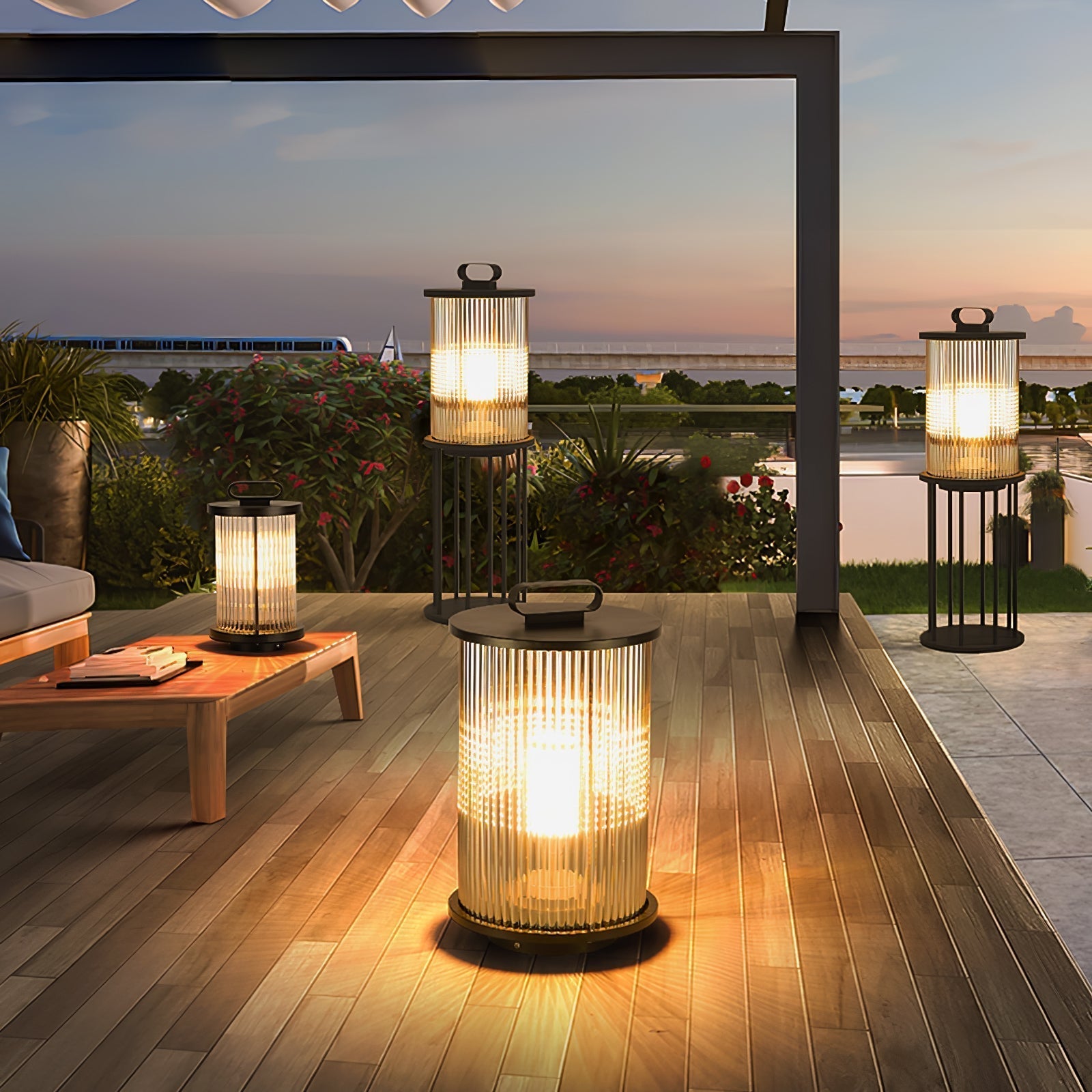 Lantern Garden Solar Exterior Light - ∅ 7.9″ x H 14.2″ Stainless Steel, Outdoor Wall Light, detail 51