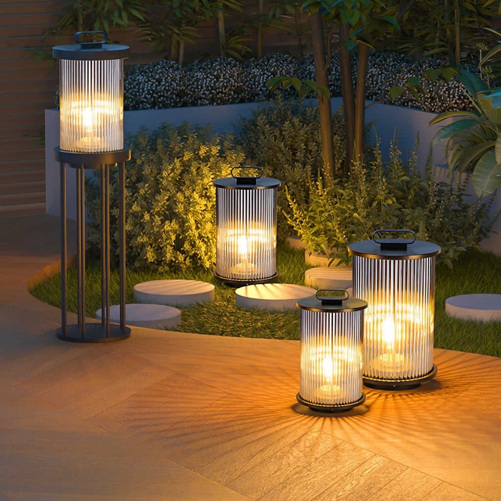 Lantern Garden Solar Exterior Light - ∅ 7.9″ x H 14.2″ Stainless Steel, Outdoor Wall Light, detail 54